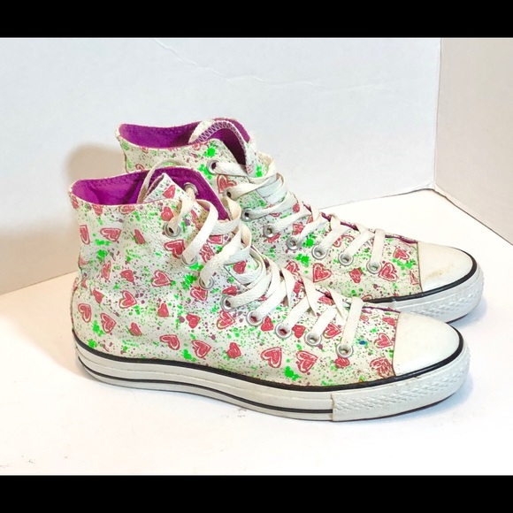 high tops with hearts